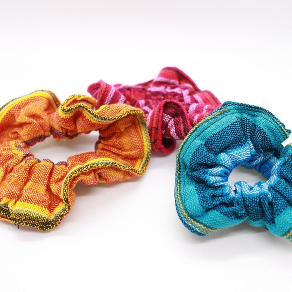 Fair Trade Elastic Hair Ties Bands Scrunchies Scrunchy, Ponytail Holder, Hair Accessories for Girls and Women