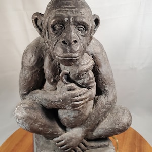 Monkey Mother and Baby Chimp Lamp (1982)