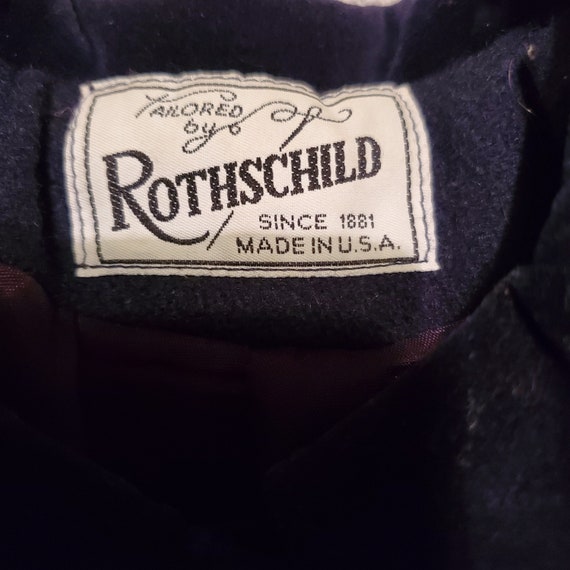 Vintage Rothschild Girls Wool Navy Blue Coat Size… - image 6