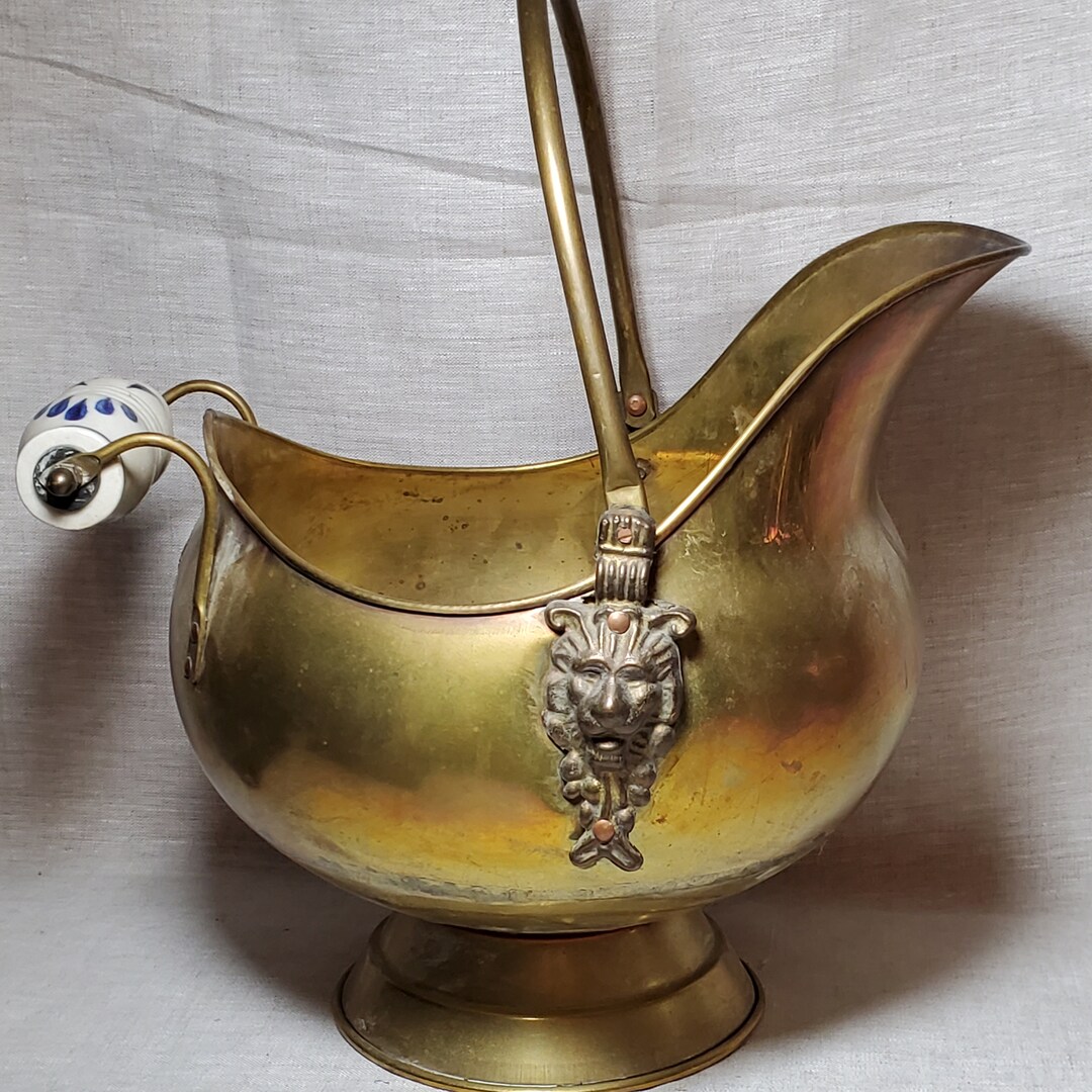 Vintage Brass Coal Scuttle Made in Ireland 1779 Etsy