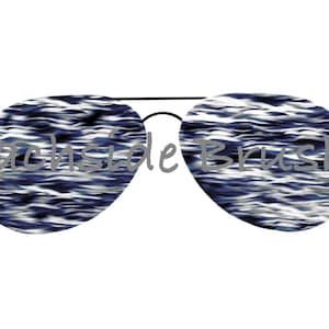 Sunglasses with blue Ocean reflection digital print