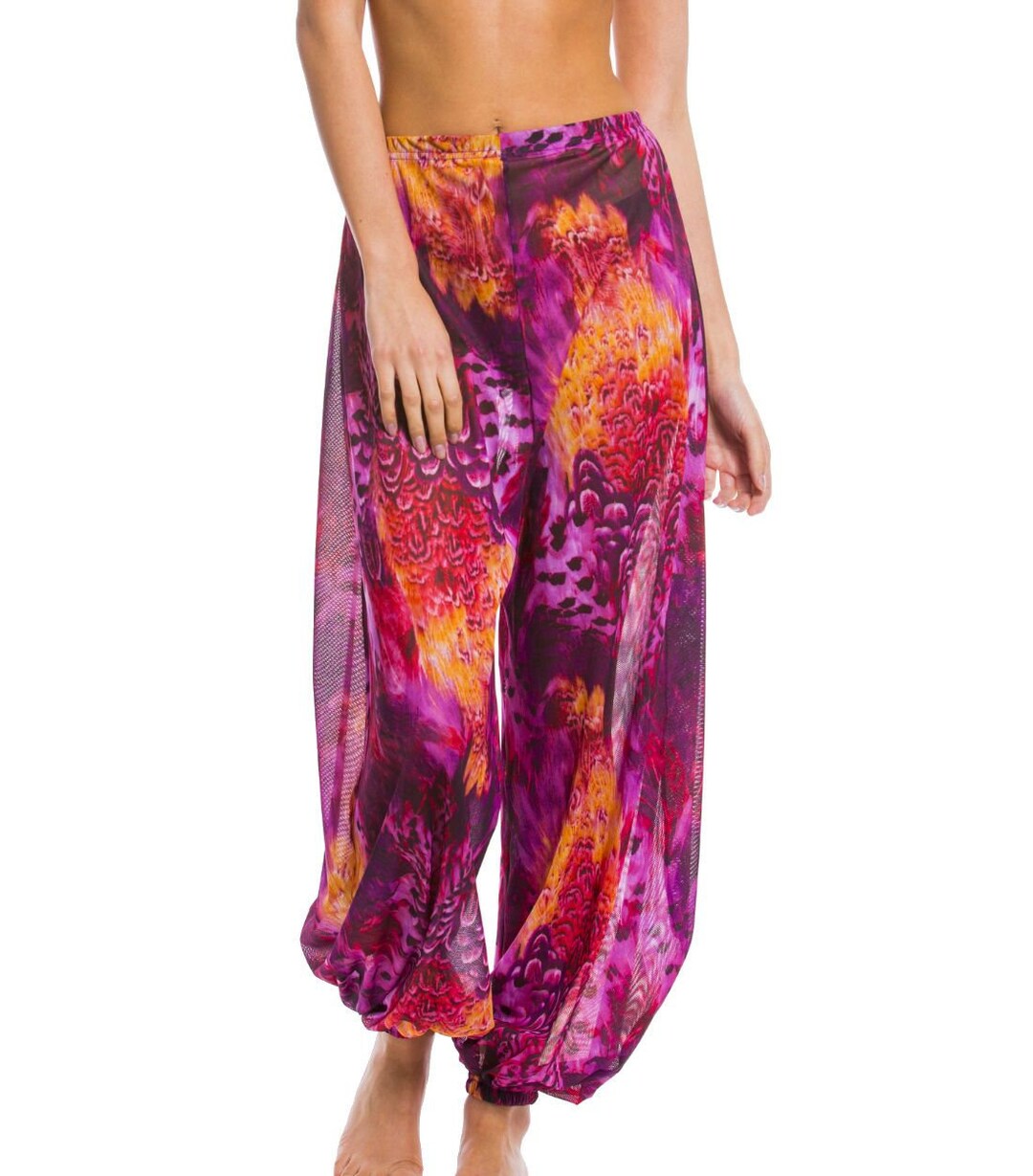 Kiniki Purple Amalfi Tan Through Harem Pants - Etsy