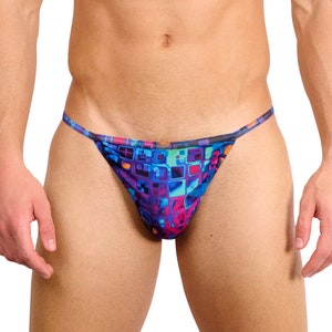 Kiniki Mosaic Tan Through Men&#39;s Swim Tanga (5th Generation)