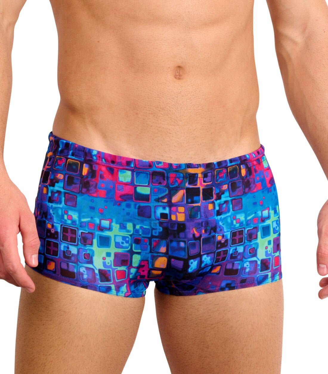 Kiniki Mosaic Tan Through Men's Swim Trunks (5th Generation)