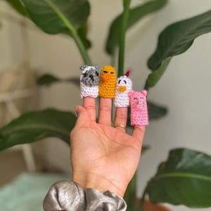 Crochet Finger Puppets | Farm Animals | Handmade Crochet Puppets