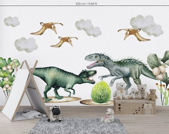 Sticker mural dinosaure, Indominus Rex, chambre de bébé dinosaures, décoration murale pour enfants, sticker mural, Stickers muraux Jurassique, décoration murale dinosaure