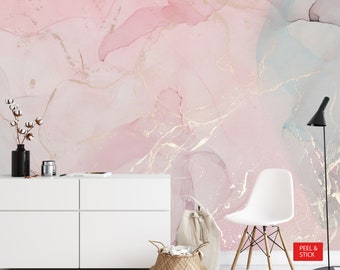 Pink Marble Wallpaper Etsy