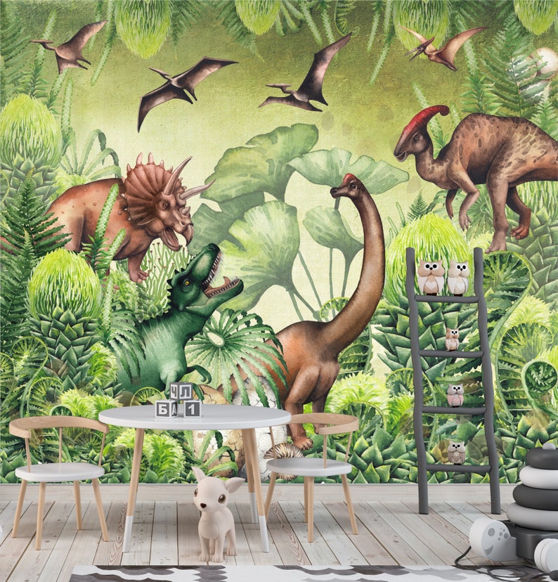 Wallpaper Jurassic Park Dino ECO Peel&stick Removeable - Etsy