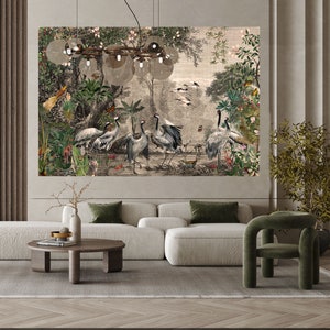 Exotic Forest Wallpaper: Jungle Mural, Peel and Stick, Reusable