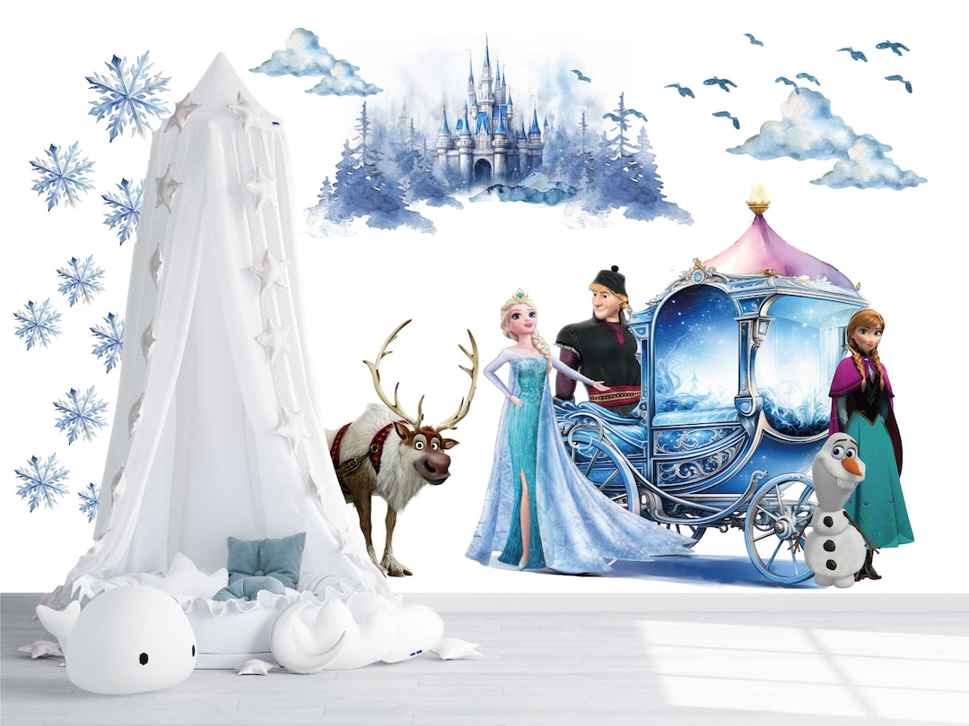 Elsa Wall Decal, Princess Wall Stickers, Annа Wall Decal, Winter