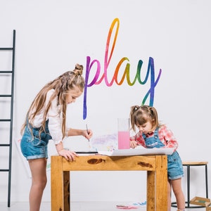 Watercolour letters for kids wall decal, Wall Decal letters  for kids room, Kids decal with letters, Wall decal  watercolour letters sticker