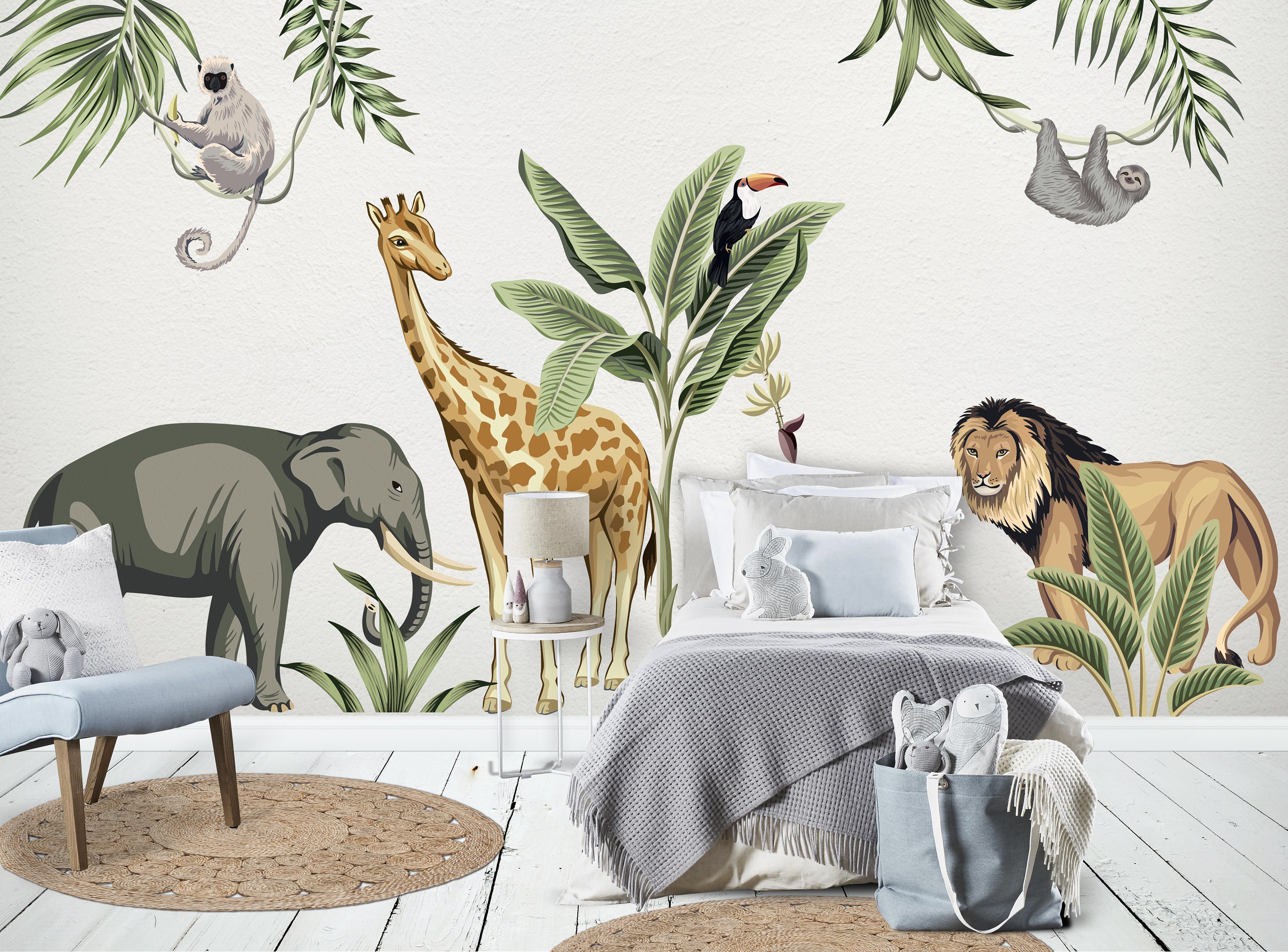 jungle safari wall decals