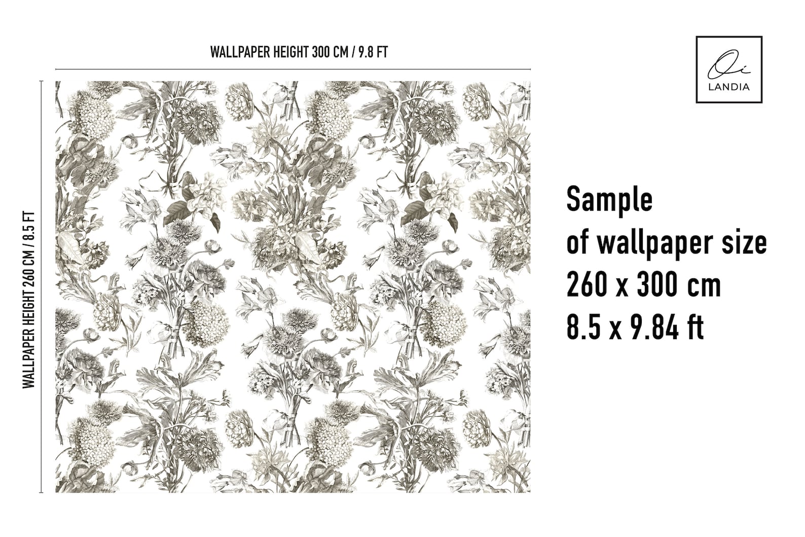 Botanical Flowers Wallpaper | Watercolor Floral Wall Mural | Nursery ...