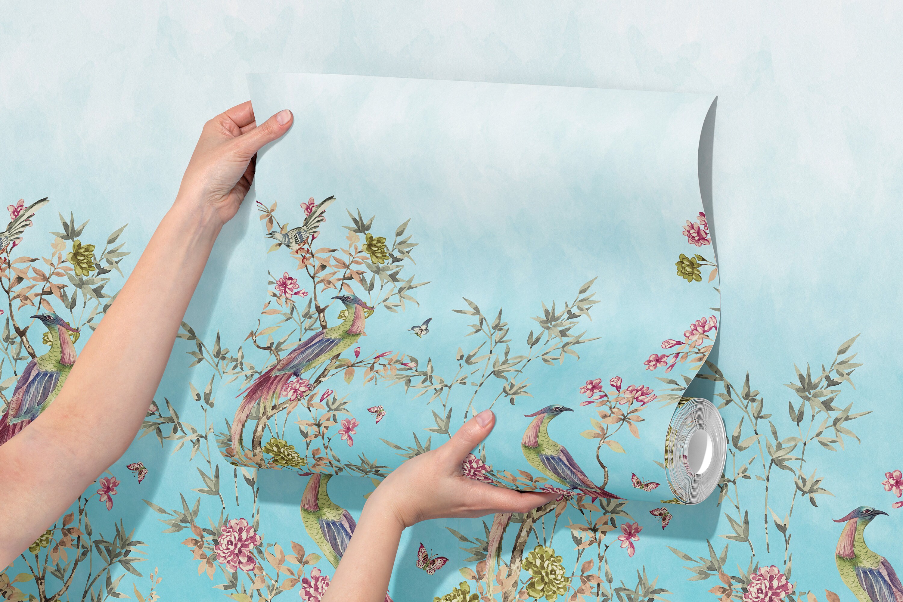 Wildflower Wallpaper: Watercolor Floral Wall Mural | Nursery