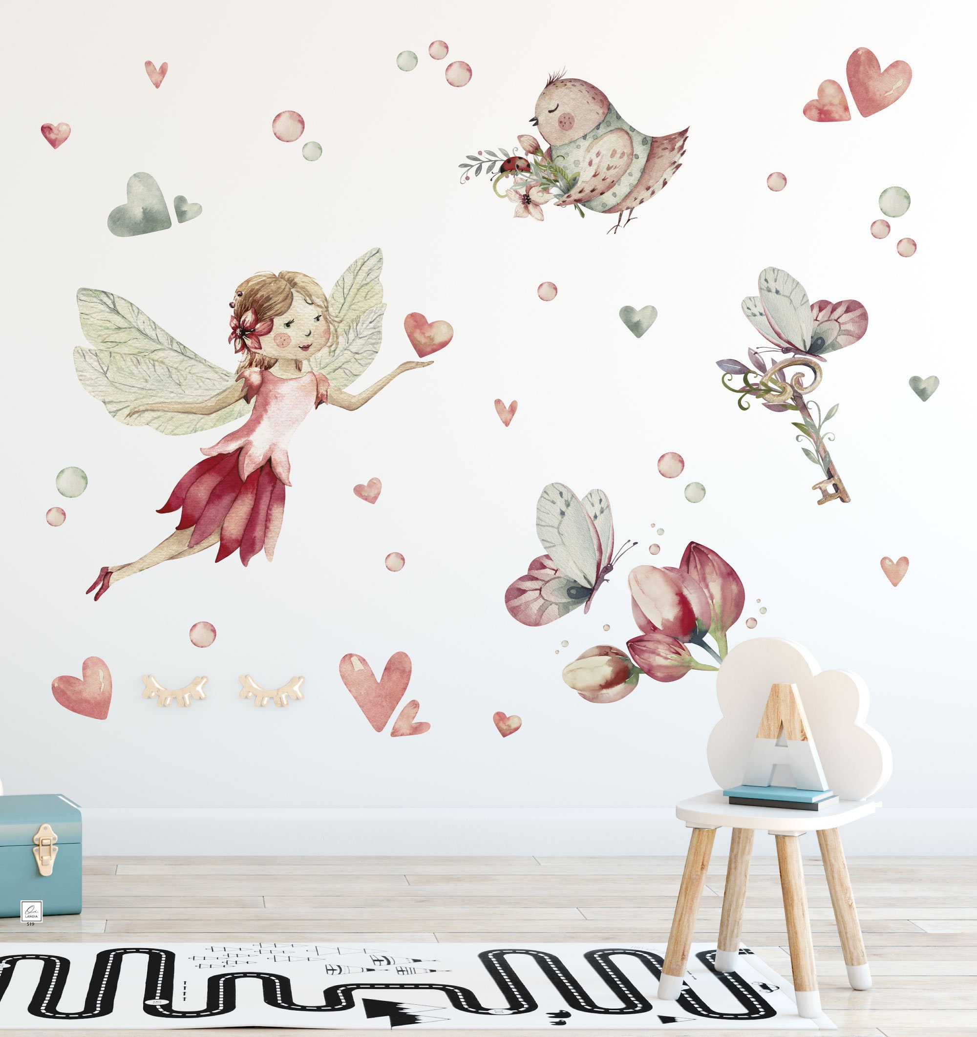 Flirty Fairy Wall Stickers ~Girls Room Wall Decor