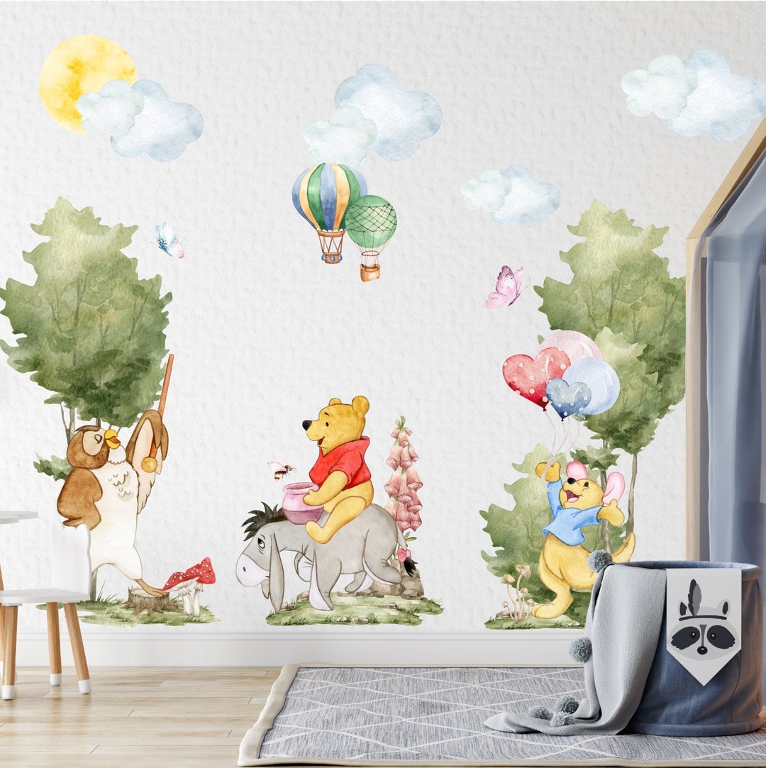 Sticker mural enfant Winnie l'Ourson et ses amis