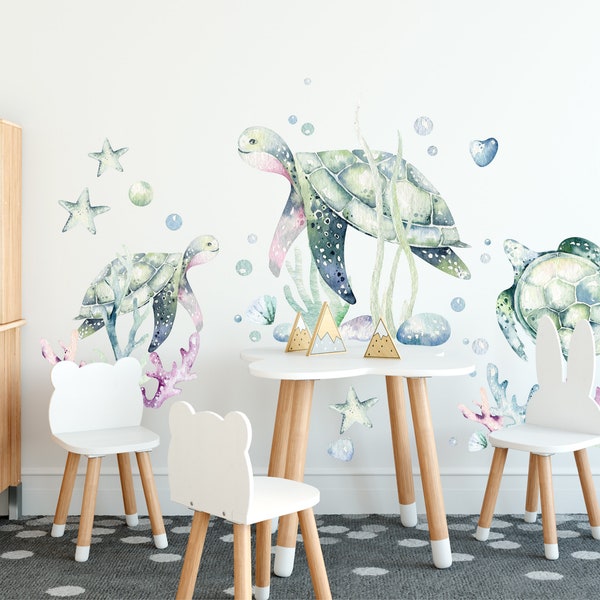 Sea Turtle Wall Art Etsy