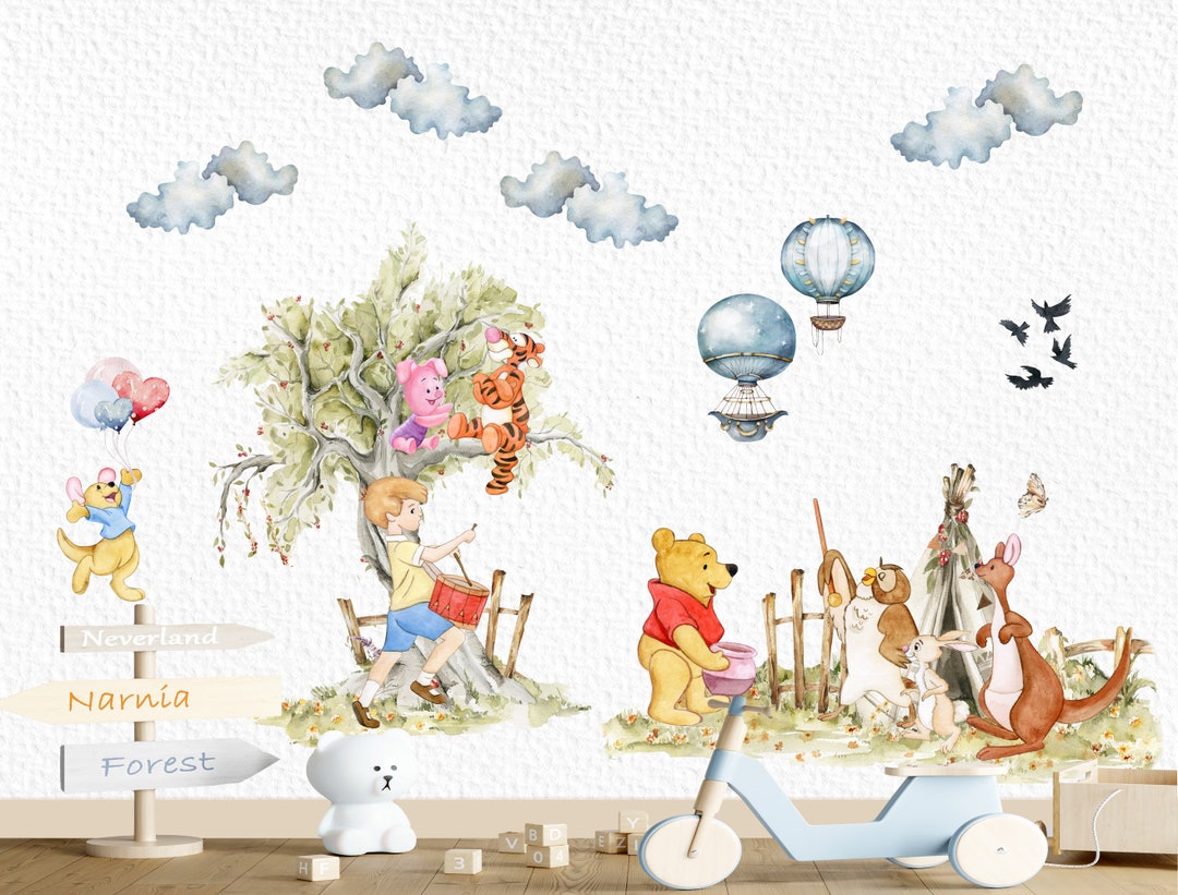 Winnie the Pooh Wall Decals for Kids, Winnie Sticker for Kids, Winnie