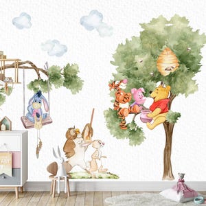 Winnie the Pooh Fabric Wall Decal: Kids Room Decor