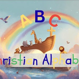 Bible ABC Cards: Christian Alphabet Learning, Sunday School Printable (PDF Download)