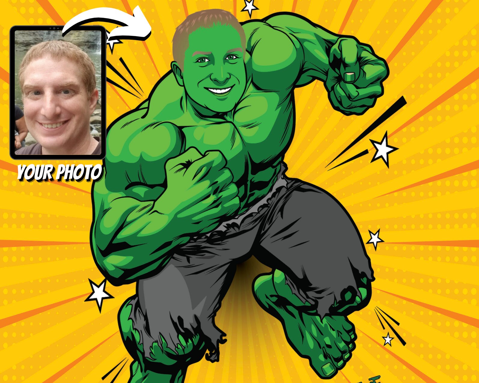 Hulk Custom Canvasdad Superhero Framefather's Bday - Etsy Australia