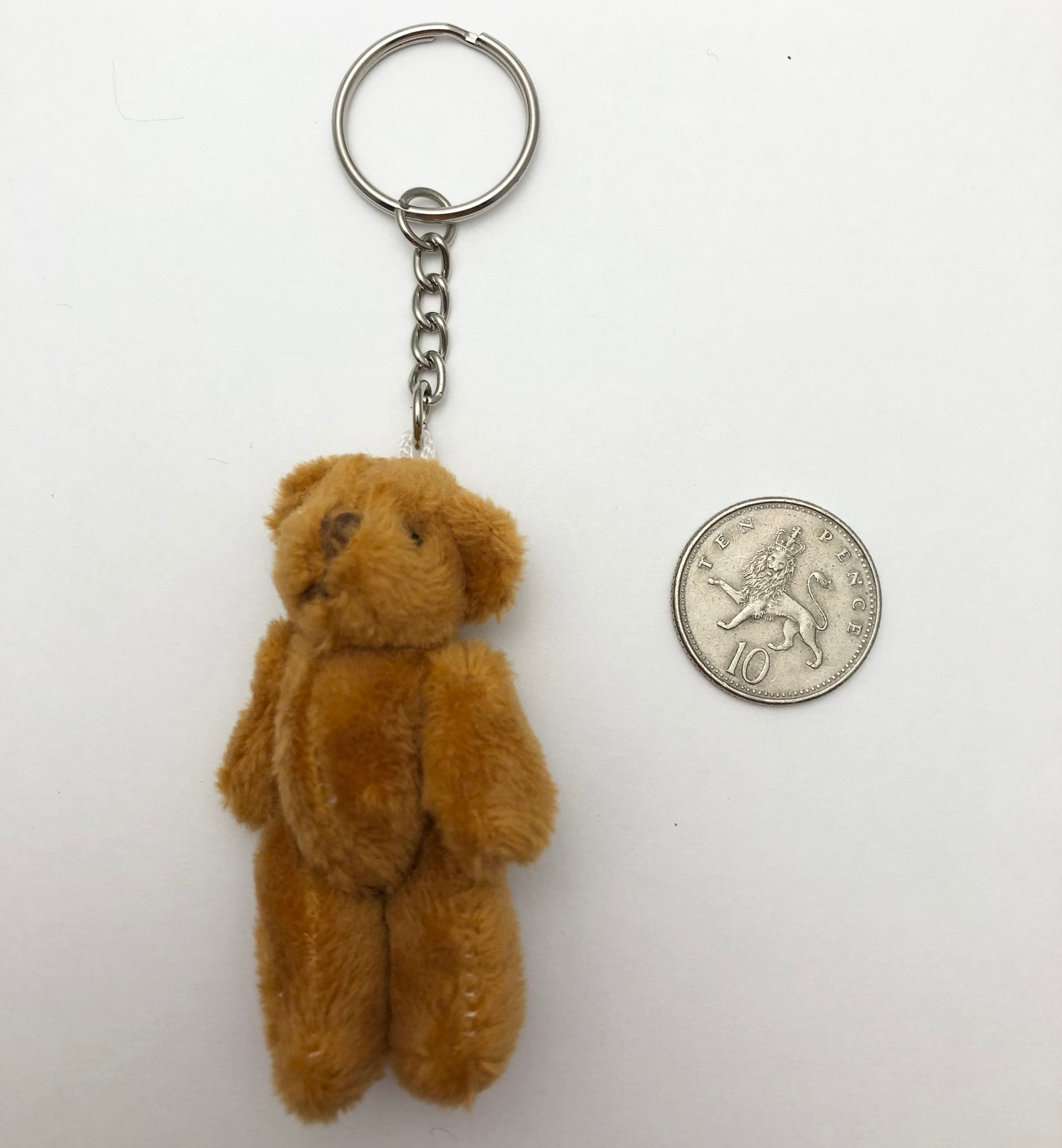 Brown teddy bear keyring keychain Etsy