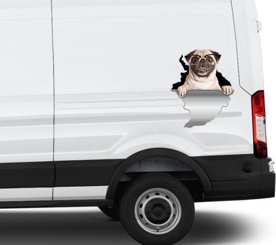 Pug Sticker Pug decal Funny pug decal Pug bumper sticker Car -  Portugal