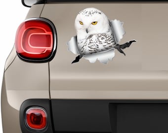 Calcomanía de búho blanco Pegatina de coche de búho Coche de búho blanco Calcomanía de pájaro Pegatina de búho Pegatina de búho Pegatinas de coche de búho Calcomanía divertida Pegatina de coche 309
