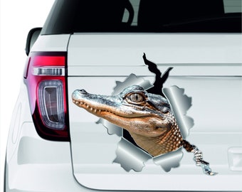 Car sticker Alligator sticker Car decor Crocodile sticker Alligator decal Alligator party Funny stickers Bumper sticker Alligator nursery 16