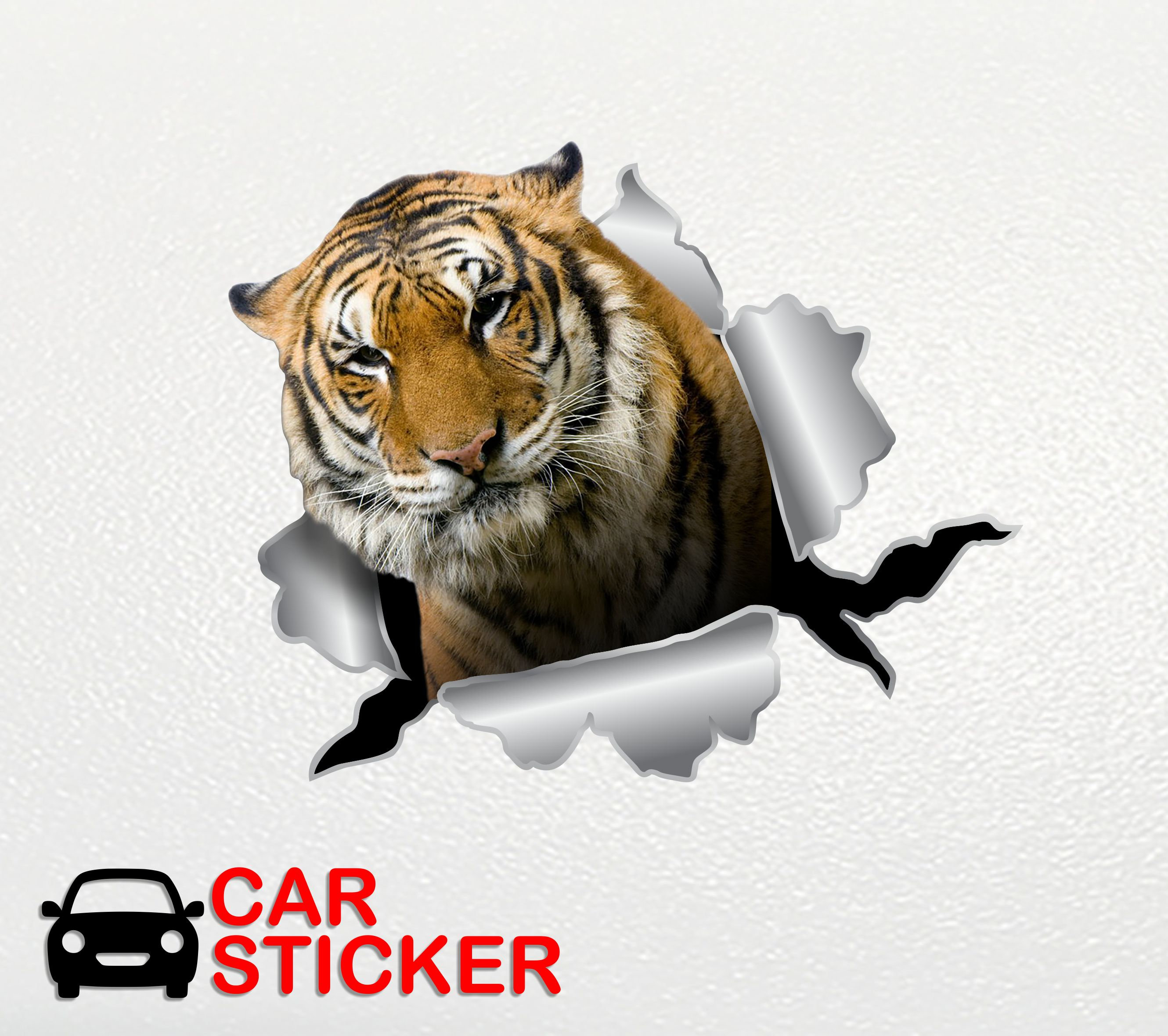 Tiger bumper sticker Tiger stare to the right car decal Tiger sticker