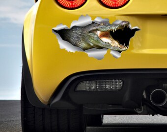 Crocodile sticker Car sticker Alligator sticker Car decorAlligator decal Alligator party Funny sticker Bumper sticker Alligator nursery 229