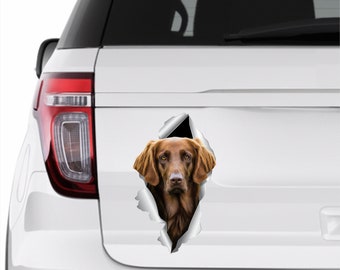 Brown flat coat dog Animals sticker Dog Border sticker Сar sticker Vinyl decal Pet sticker Brown flat coat Car accessories Auto sticker 360