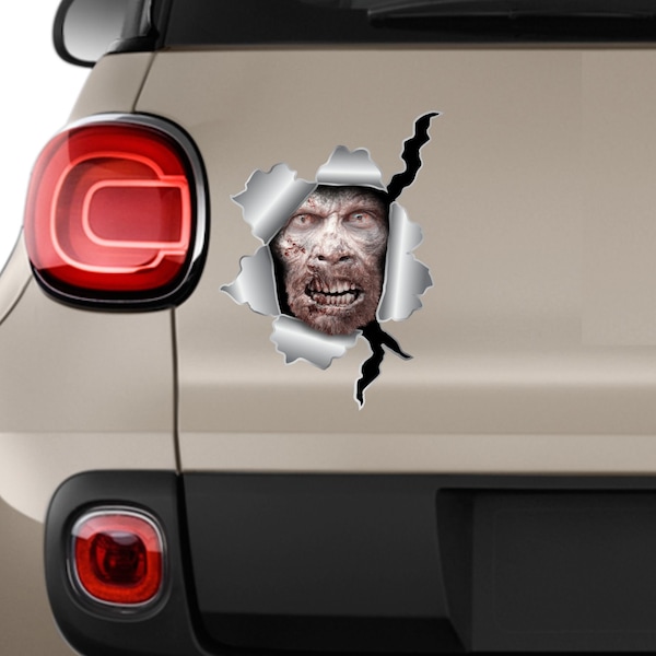 Zombie Car Decal Etsy