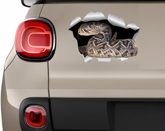 Rattlesnake sticker 3D sticker Snake sticker Adesivo per auto Adesivo Python Adesivo per auto Adesivo Python Adesivo per rettili Decalcomania per auto Decorazione per auto 232