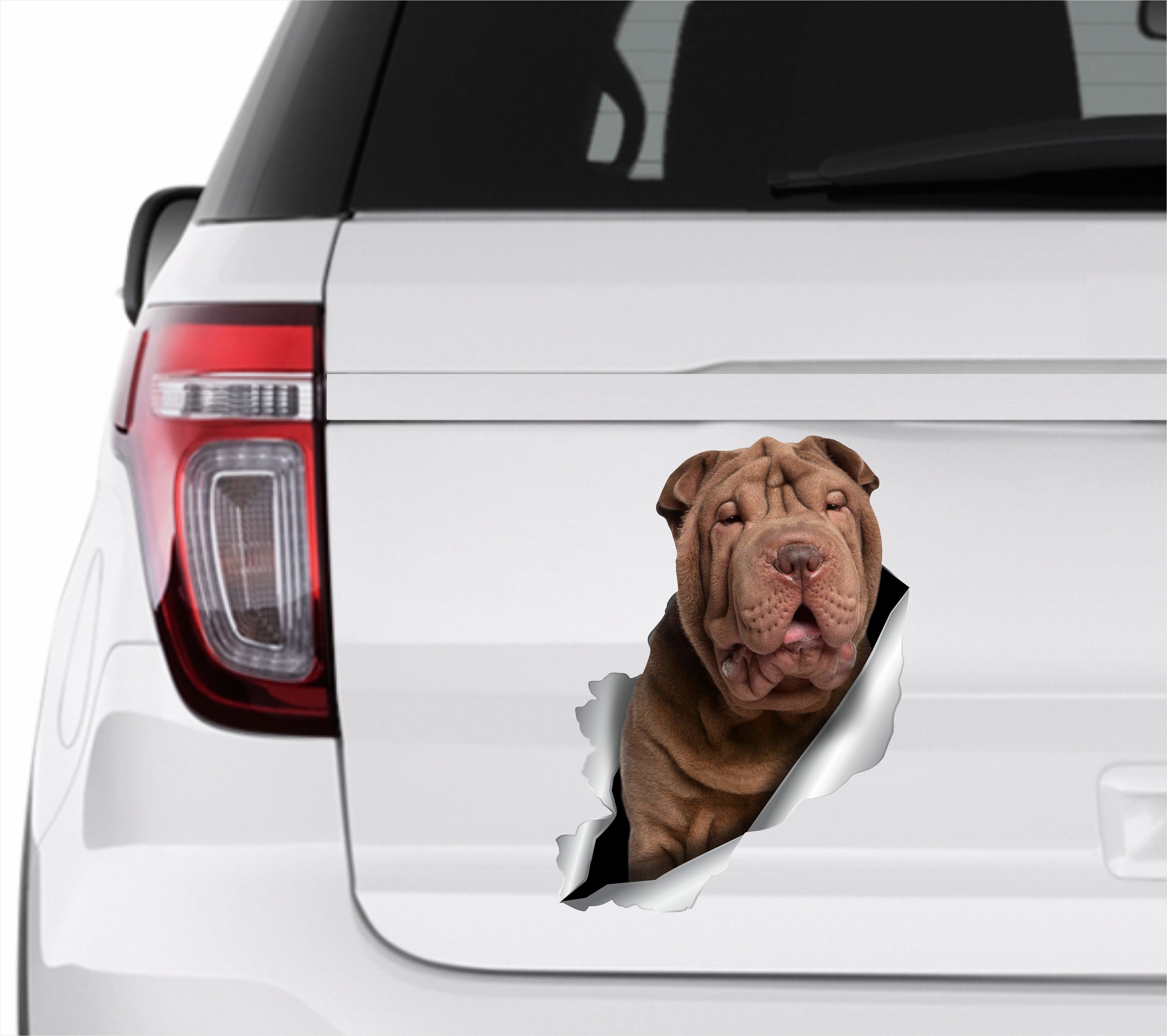 Autoaufkleber Kreativer Böser Hund Shar Pei hund Abdeckung - Temu Germany