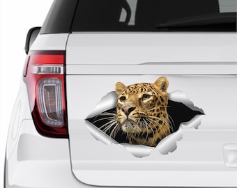 Leopard stickers Leopard Car sticker Leopard car decal Leopard stickers Funny sticker Leopard car decals Funny car decal Vinyl decal 305