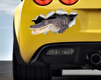 Car sticker Alligator sticker Car decor Crocodile sticker Alligator decal Alligator party Funny sticker Bumper sticker Alligator nursery 225