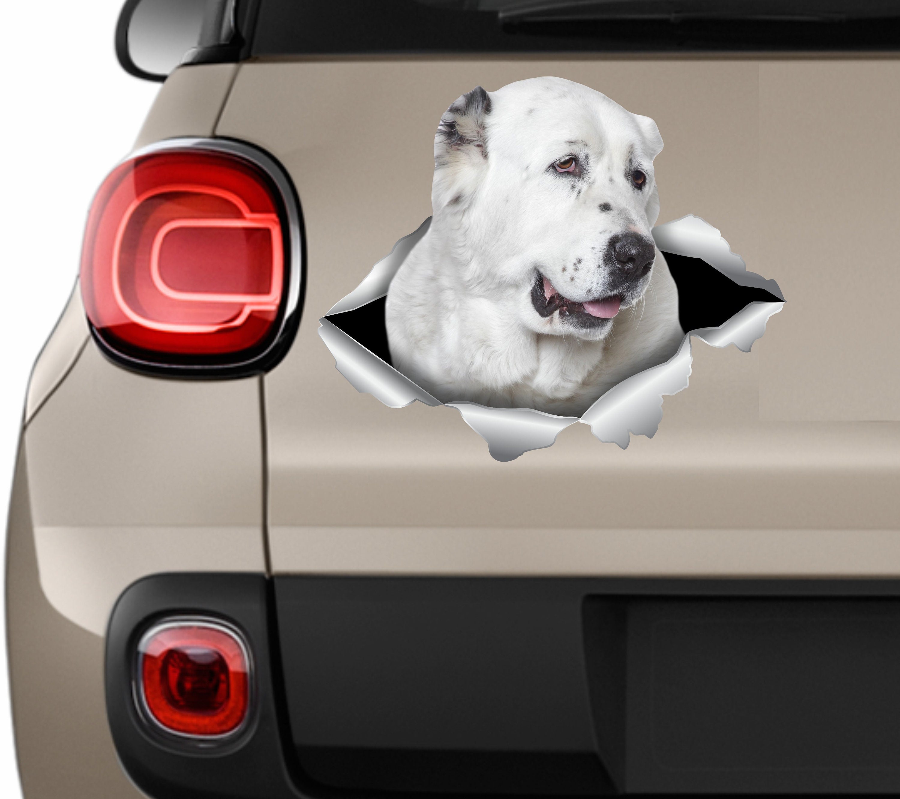 Alabai Sticker Car Sticker White Alabai Sticker Car Decal Vinyl Decal ...