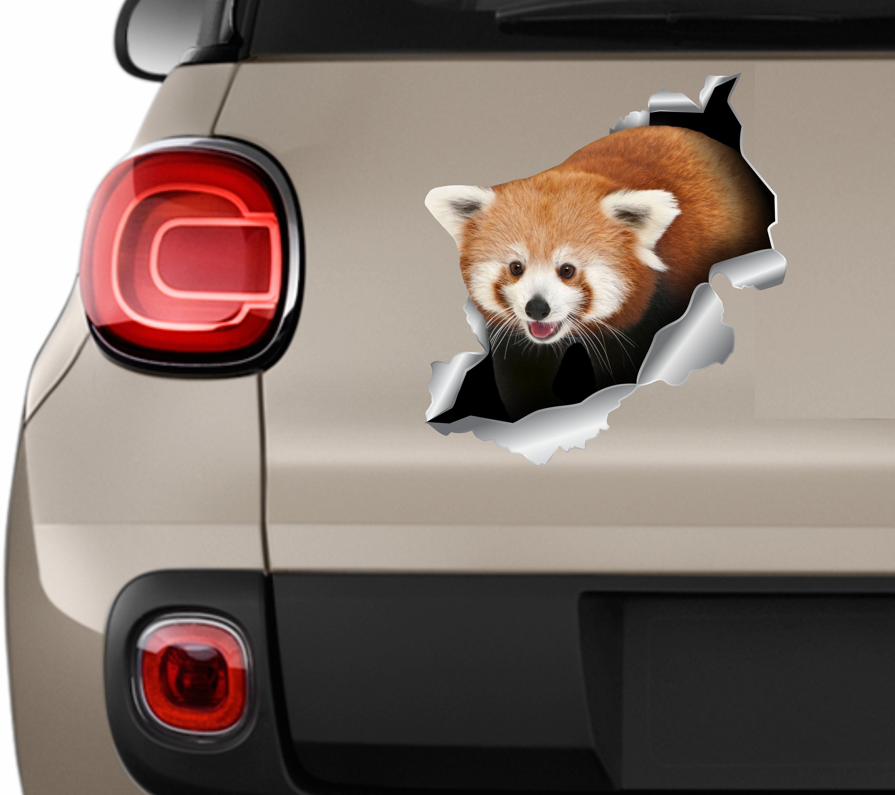 Red Panda Sticker Car Sticker Panda Sticker Animal Sticker Cute Red ...