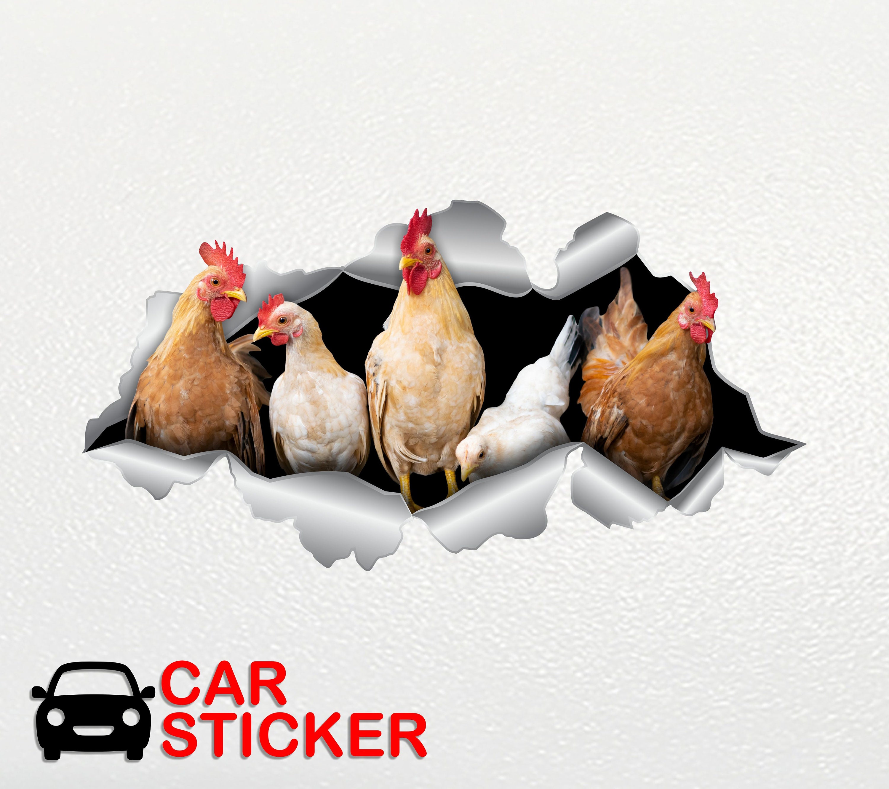 Chicken Sticker Hen Sticker Mix Chickens and Roosters Chicken Car Decal ...