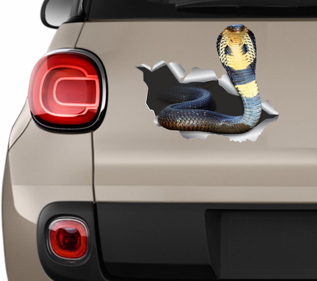 Cobra Sticker Snake Stickers Car Sticker Yellow Cobra Decal Bumper