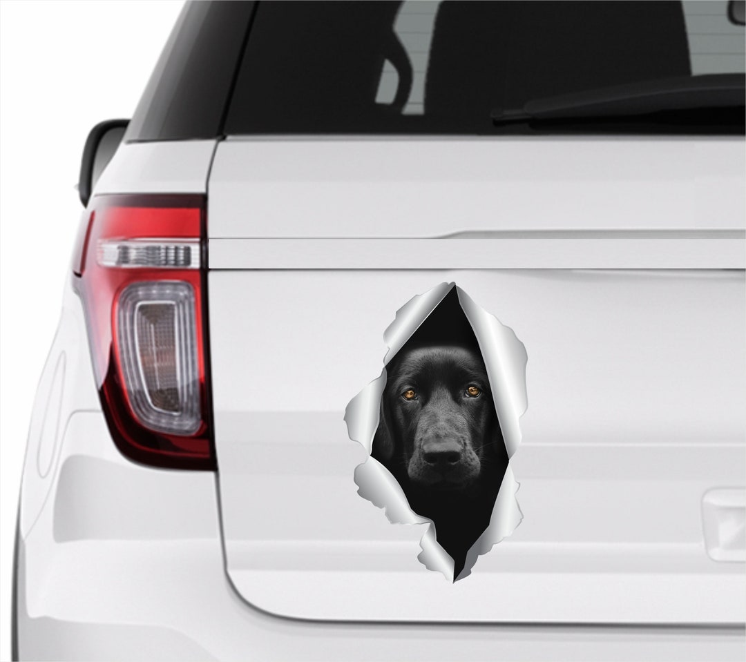 Labrador Sticker Black Labrador Decal Car Sticker Labrador Etsy