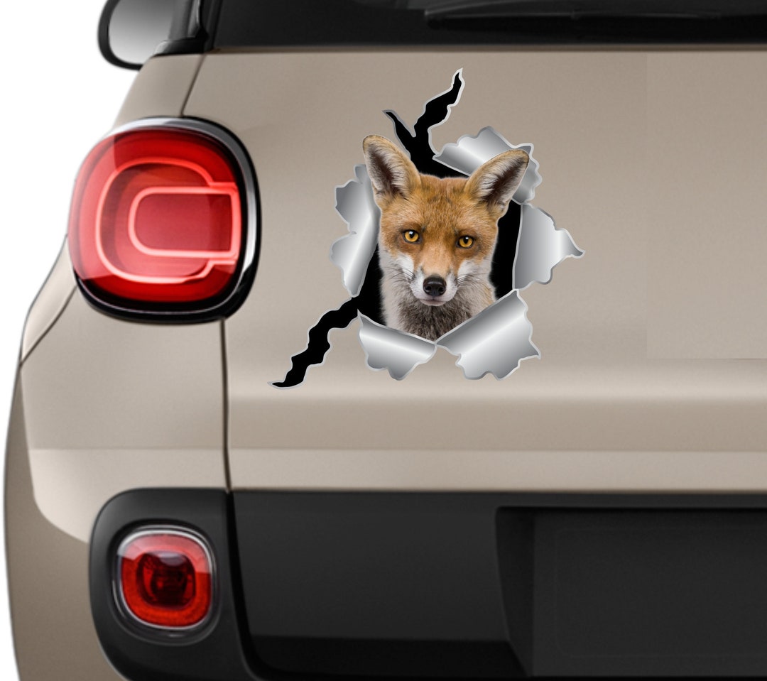 Fox Sticker Car Stickers Fox Decal Fox Auto Sticker Door Sticker Animal ...
