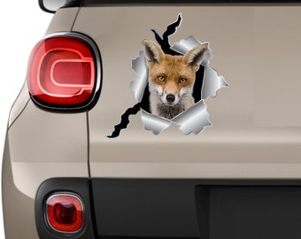 Adesivo Fox Adesivi per auto Decalcomania Fox Adesivo automatico Per porte Adesivo per animali Adesivo per animali Adesivo per volpe rosso Fox art Adesivi decorativi Adesivi 3d Adesivi 125