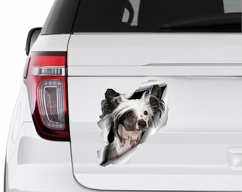 Chinese Crested Dog car sticker Chinese Crested Chinese sticker Car decorations Crested art stickers Funny sticker Dog auto sticker 350