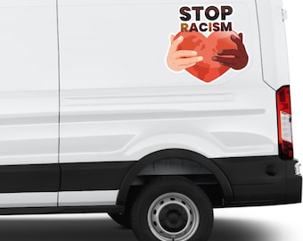 Stop Racism sticker Black Lives Matter sticker BLM sticker Lives Matter sticker Car Stop Racism heart Political sticker Matte decal 151