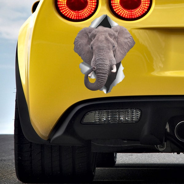 Elephant Car Decal Etsy