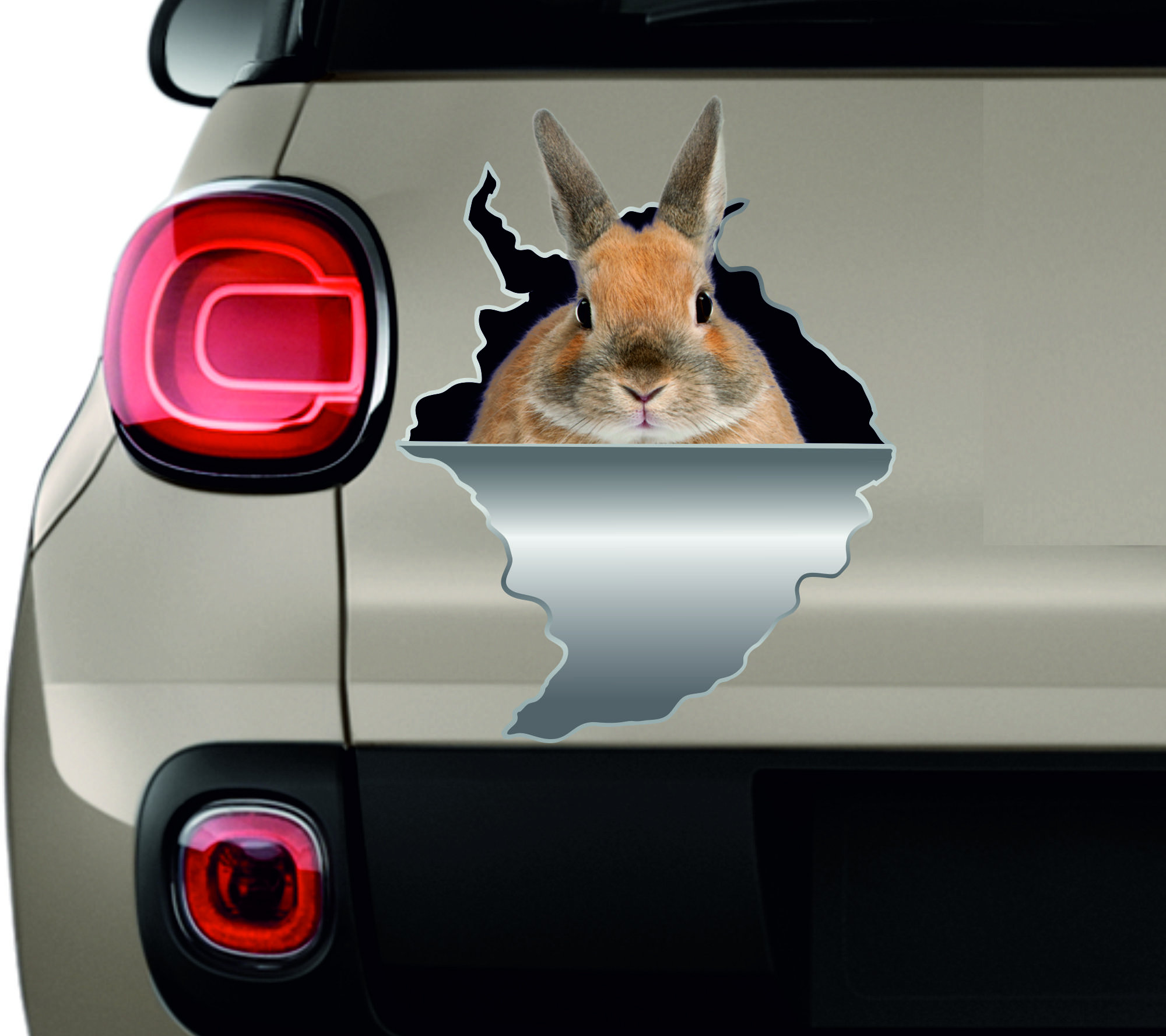 Rabbit 3d Sticker Decal Sticker Cute Sticker Animals Sticker Car Print ...