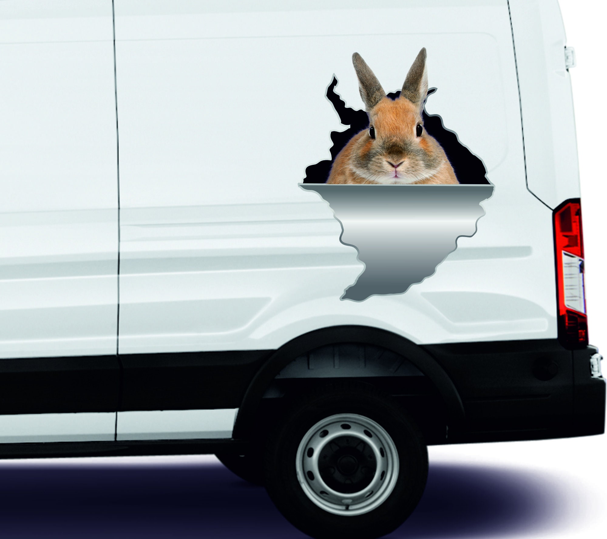 Rabbit 3d Sticker Decal Sticker Cute Sticker Animals Sticker Car Print ...