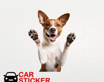 Jack Russell paws sticker Jack Russell hello Jack Russell car sticker Car decor Jack Russell stickers Funny sticker Jack Russell auto 353